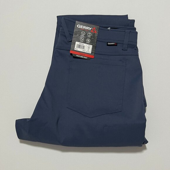 Gerry Venture Pants *NWT Outdoor Stretch Hiking Comfy Blue Men's size 34x32 - Picture 1 of 8